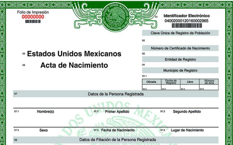 En Edomex, Actas de Nacimiento serán válidas impresas en papel bond