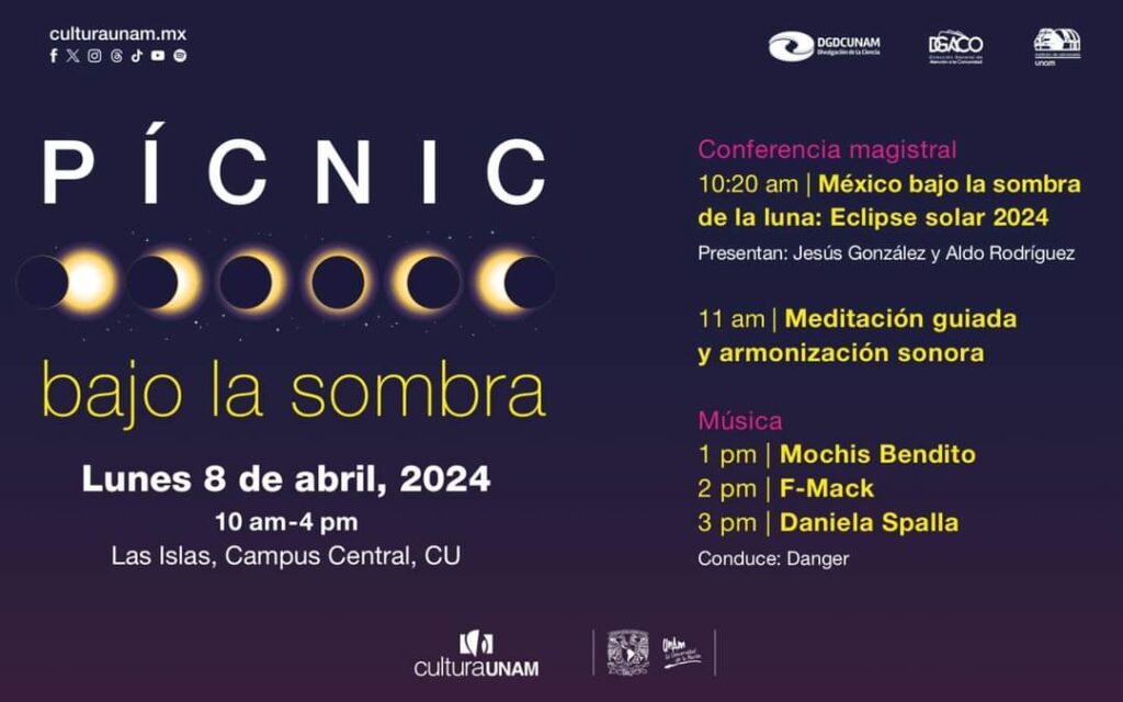 UNAM alista picnic para presencia el eclipse solar 2024