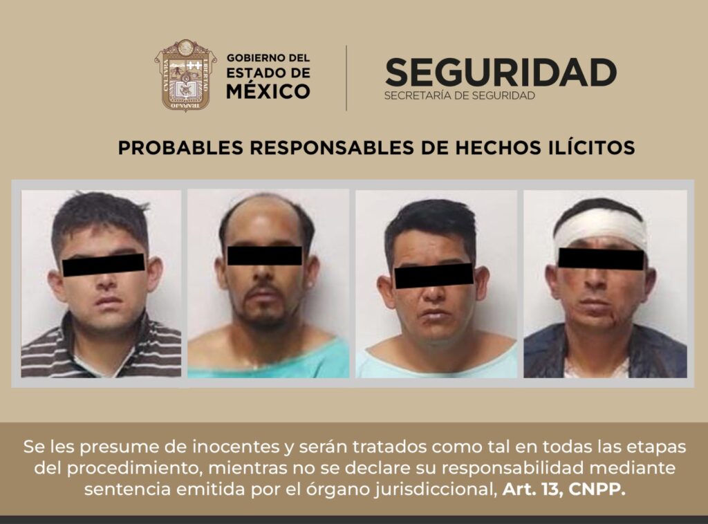 Detienen a 5 presuntos extorsionadores en Satélite