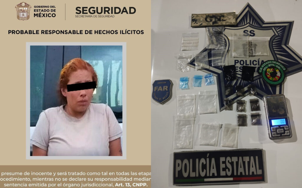 Mujer es detenida en Izcalli por presunto delito contra la salud