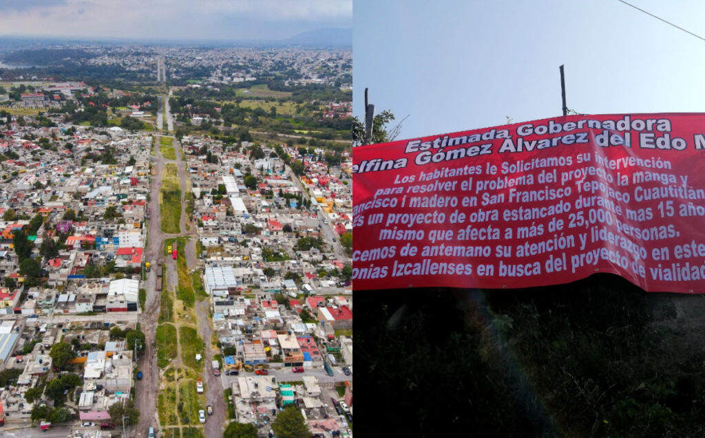 Crece exigencia de conclusión de avenida de La Manga en Cuautitlán Izcalli