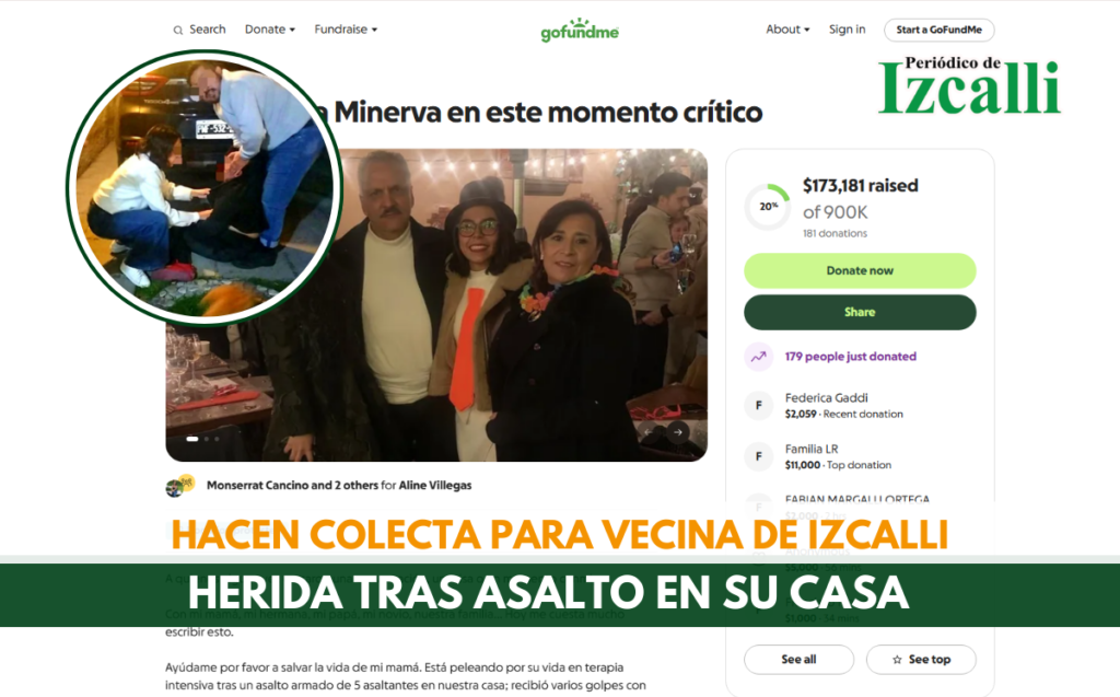 Hacen colecta para vecina de Cuautitlán Izcalli herida tras asalto en su casa